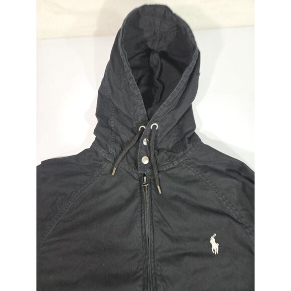 Polo Ralph Lauren Mens Cotton Blend Windbreaker Hooded Full Zip Jacket - Size L - Picture 9 of 12